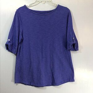 🌷Chico's The Ultimate Tee Roll Tab Short Sleeves